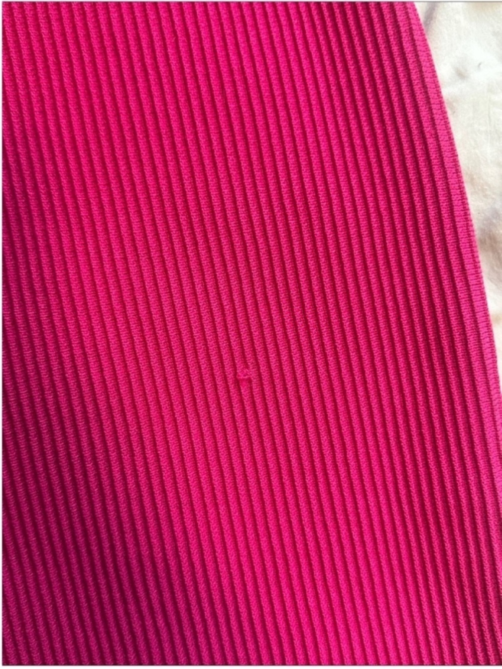 Wilfred Hot Pink Ribbed Mini Dress with Spaghetti Straps - Picture 4 of 5